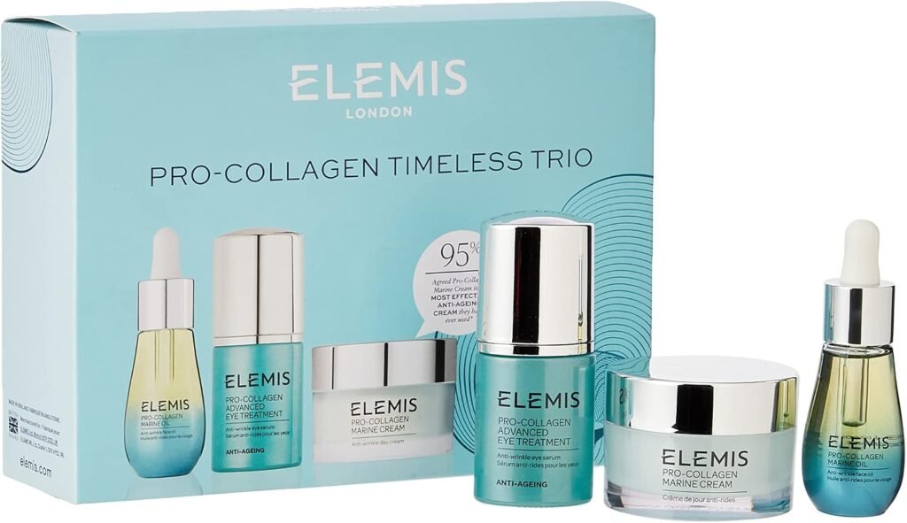Pro-Collagen Timeless Trio, Nourishing Anti-Wrinkle Face Creams, Pro-Collagen Marine Face and Eye Cream Set to Leave Skin Radiant, Firm and Hydrated, Face Care for Morning to Night Skin Routine