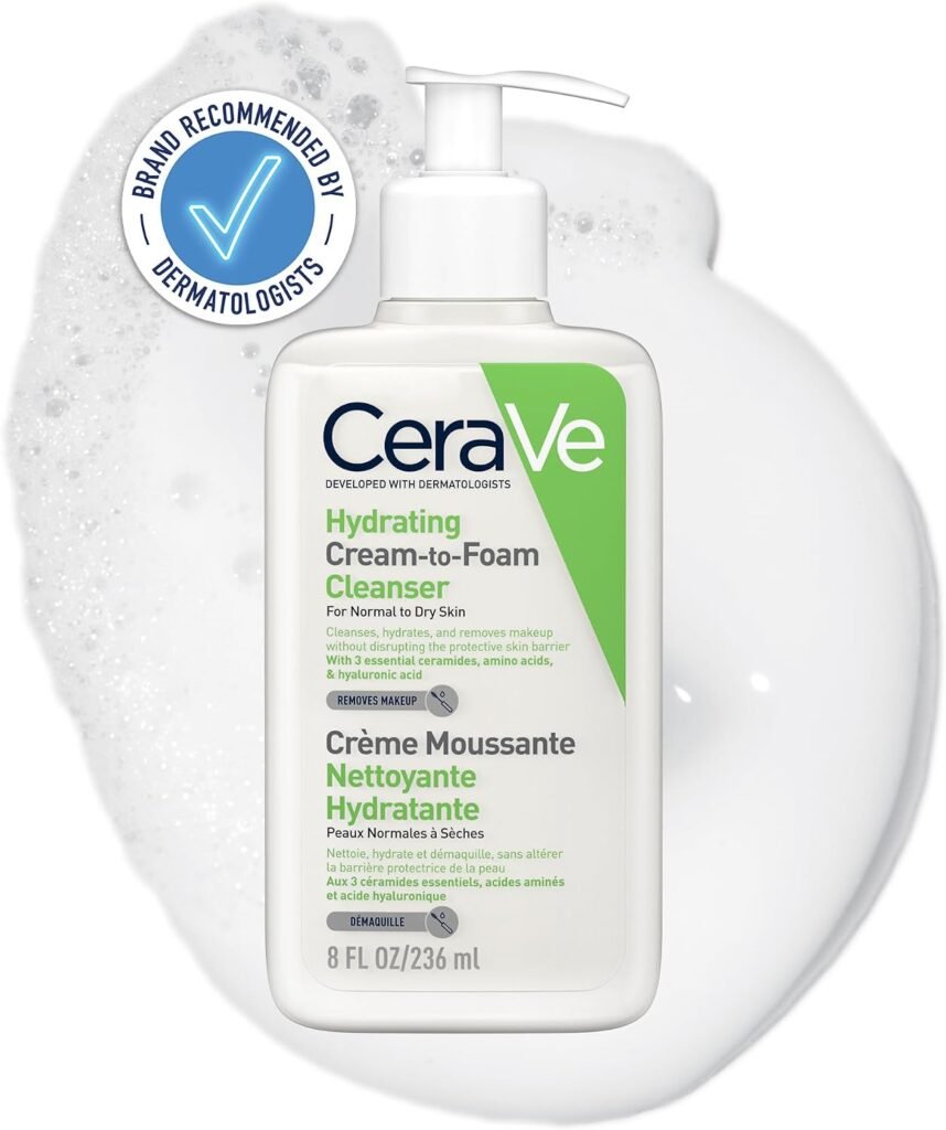 Cream-to-Foam Cleanser with Amino Acids for Normal to Dry Skin 236ml