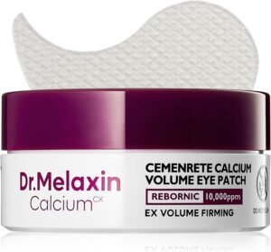 Cemenrete Calcium Volume Eye Patches (60 Patches) – Under Eye Patches for Dark Circles & Puffiness, Anti-Wrinkle Eye Mask for Fine Lines, Firming & Elasticity Boosting K-Beauty Skincare