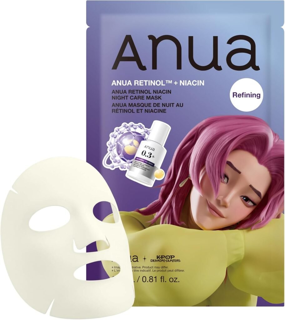 Retinol Niacin Night Routine Mask, Pore Minimizing Face Mask, 10EA