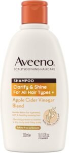 Scalp Soothing Haircare Clarify & Shine Shampoo, Apple Cider Vinegar Blend, for All Hair Types, Soothes Dry, Itchy & Flaky Scalp, Clinically Proven, Sulfate Free, 300ml