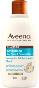 Scalp Soothing Haircare Smoothing Shampoo, Rosewater & Chamomile Blend, Colloidal Oat Extract, Frizzy & Flyaway Hair, Soothes Dry, Itchy & Flaky Scalp, Clinically Proven, Sulfate Free, 300ml