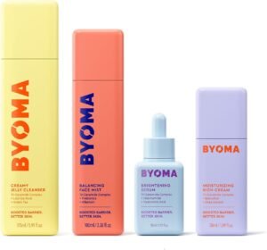 Full Routine Bundle – Creamy Jelly Cleanser (175ml), Balancing Hydrating Face Mist (100ml), Brightening Serum (30ml) + Moisturizing Rich Cream (50ml)