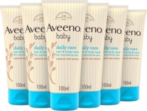 Daily Care Hair and Body Wash, Sensitive Skin, 6 x 100 ml